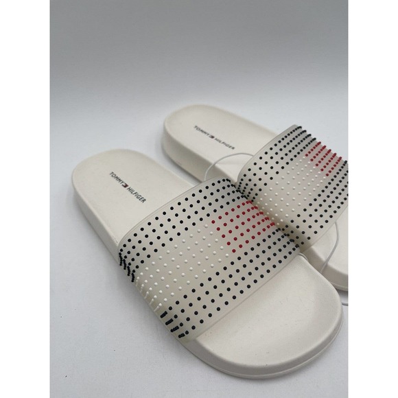 Tommy Hilfiger TWDEBLIN-X Women's Fashion Slides All White Logo US Size 6 M - Picture 3 of 9